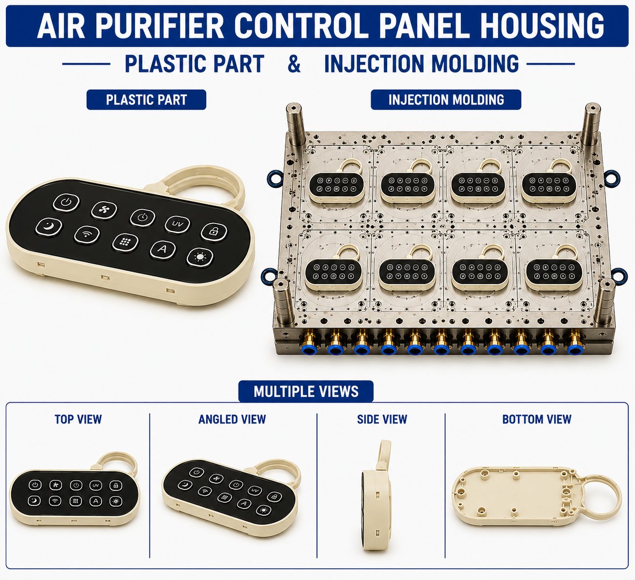 Air Purifier Plastic Control Panel Housing Mould and Moulding Service